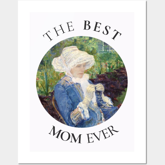 THE BEST KNITTING MOM EVER FINE ART VINTAGE STYLE MOTHER OLD TIMES Wall Art by the619hub